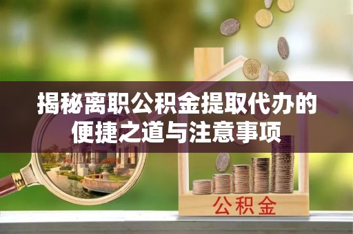 保亭揭秘离职公积金提取代办的便捷之道与注意事项