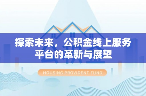保亭探索未来，公积金线上服务平台的革新与展望