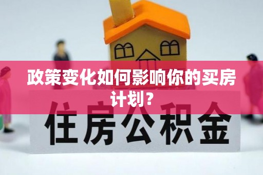 保亭政策变化如何影响你的买房计划？