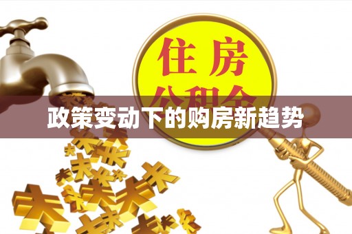保亭政策变动下的购房新趋势