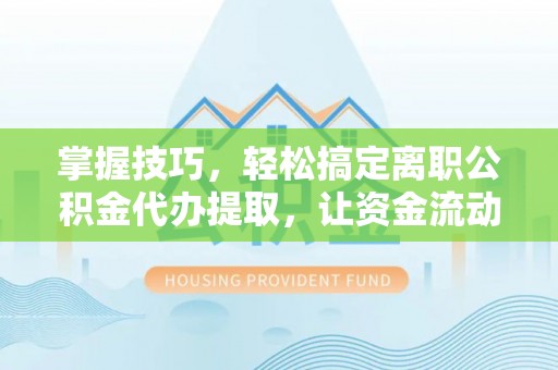 保亭掌握技巧，轻松搞定离职公积金代办提取，让资金流动更便捷
