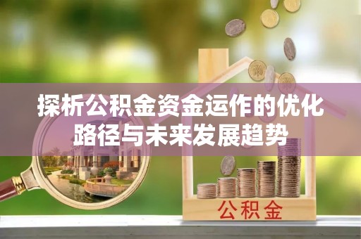 保亭探析公积金资金运作的优化路径与未来发展趋势