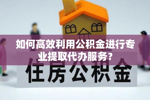 保亭如何高效利用公积金进行专业提取代办服务？